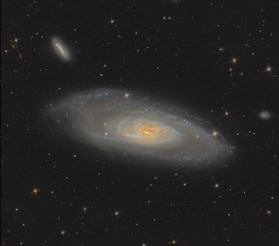50 hours on the M106 galaxy at 1200mm astrophoto stuns community