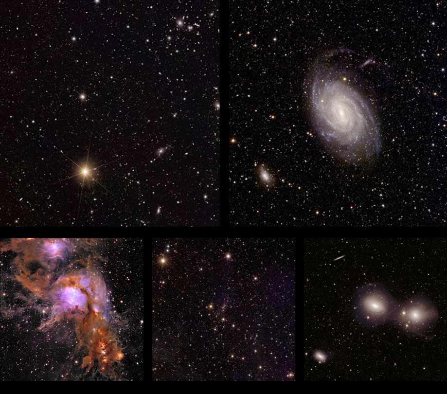 Euclid mission reveals 5 new panoramas of the universe