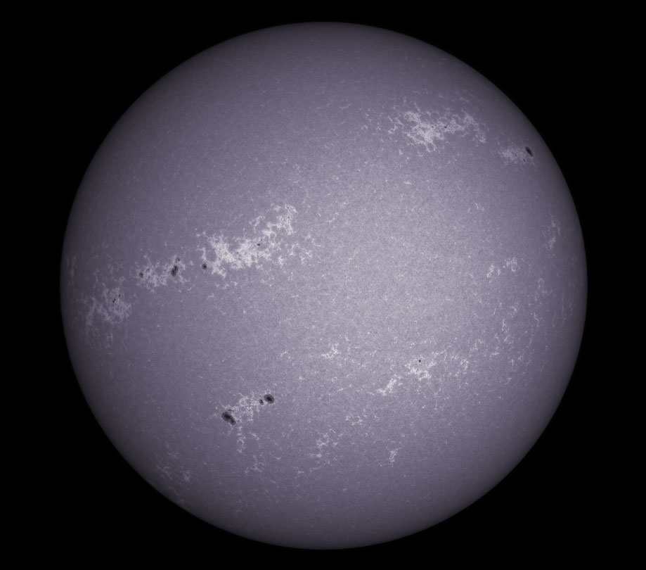 Figure 5 Full solar disk view of sun in calcium II K image by J Thompson