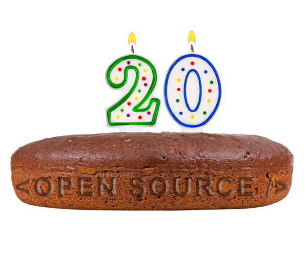 Open source software turns 20