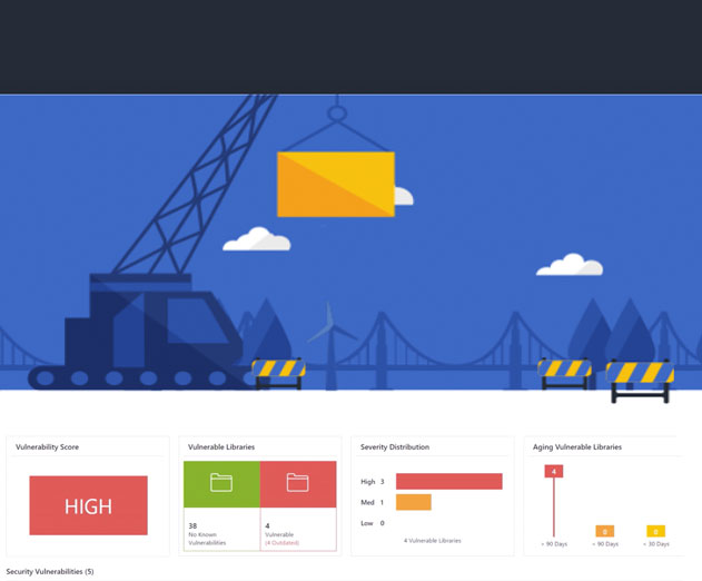 WhiteSource Bolt detects vulnerable open source components