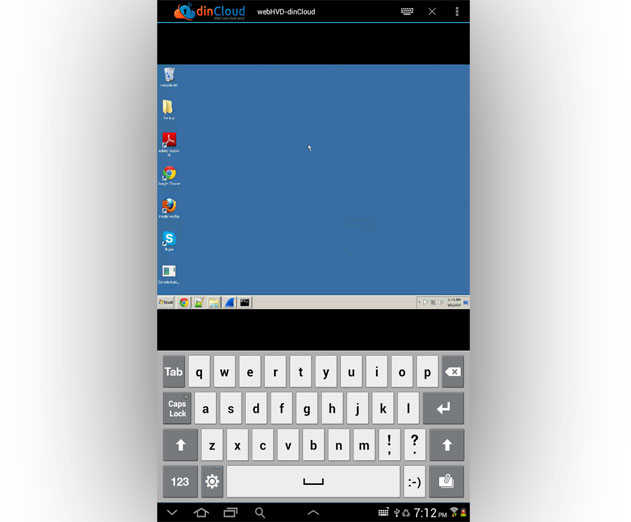 Control Your Windows Desktop with dinCloud’s WebHVD Android App