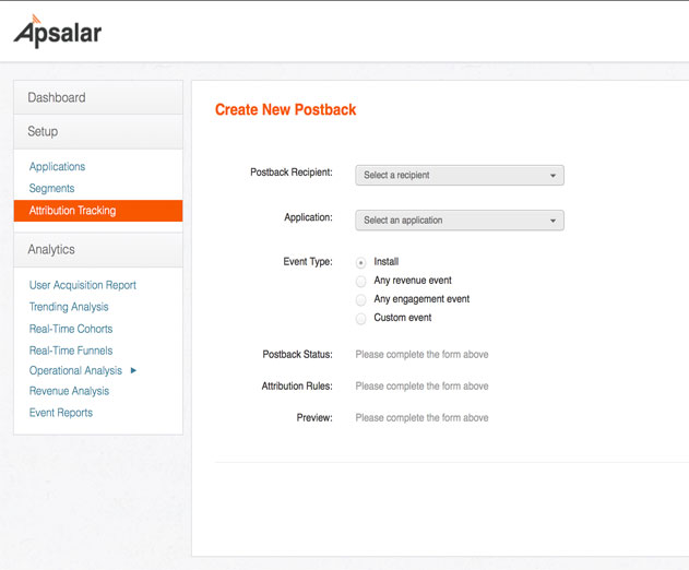 Track App Events with New Apsalar Self Service Postback Tool