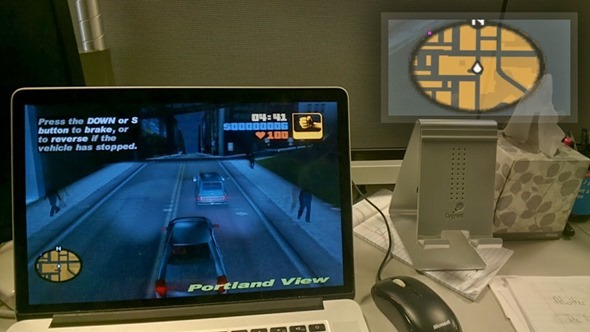 GTA Gaming HUD With the Help of Google Glass Hack