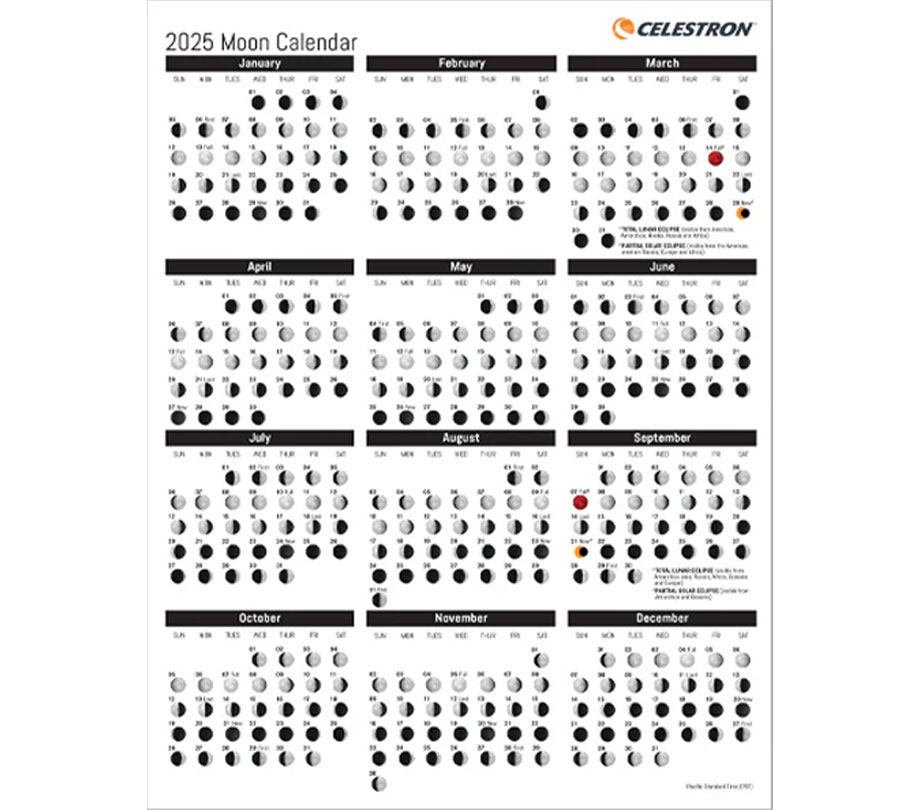 2025 Celestial Calendar from Celestron