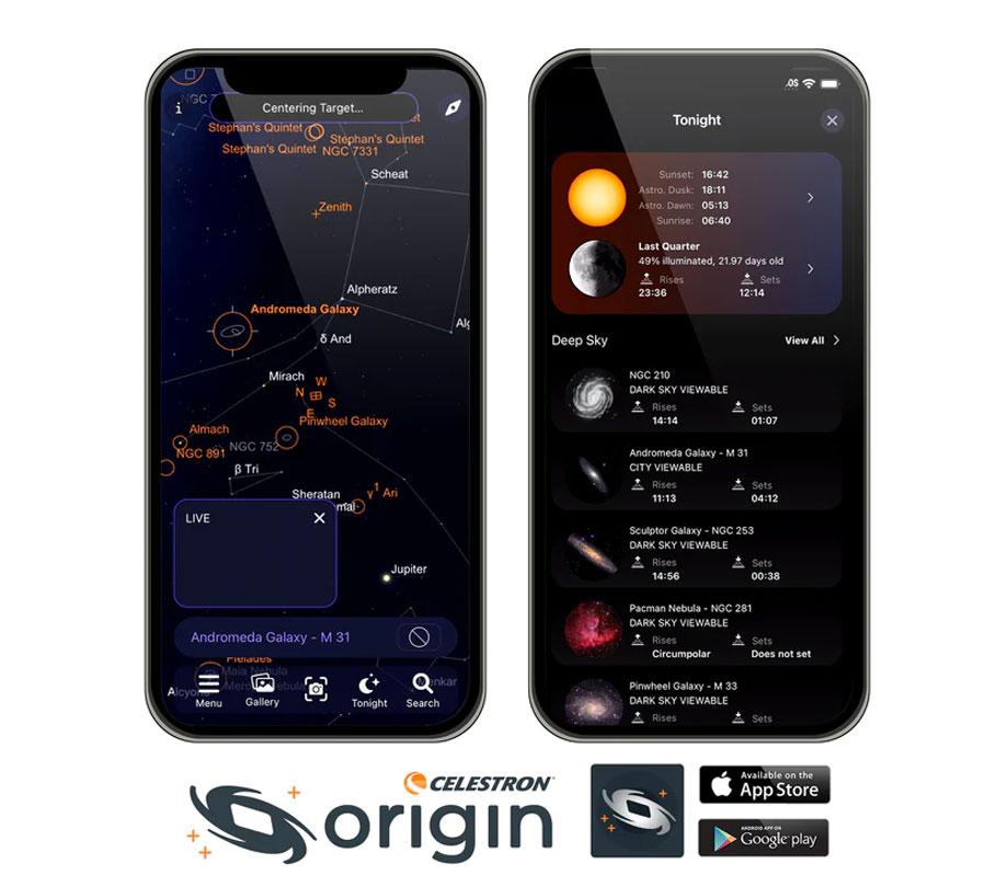 Celestron Origin mobile app