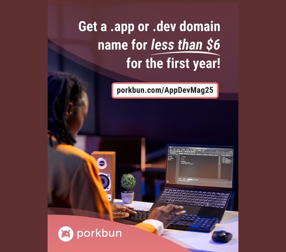Get a app or dev domain name for less than 6 dollars for the first year Get a app or dev domain name for less than 6 dollars for the first year