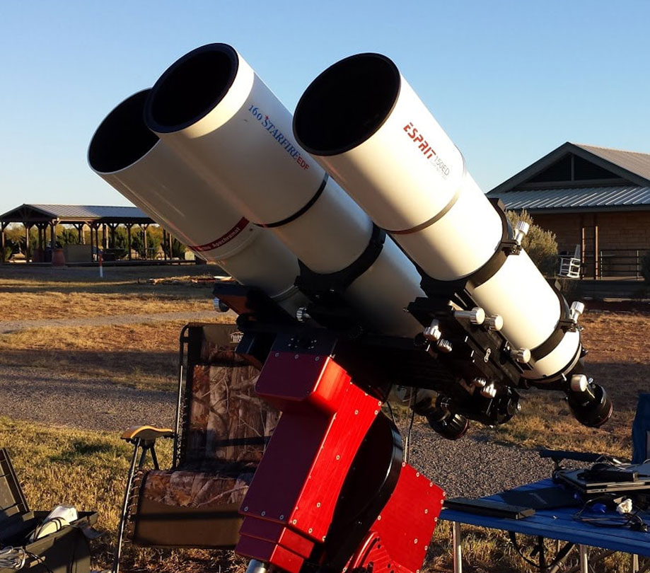 Triple telescope astrophotography setups
