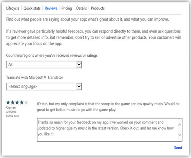 Microsoft to Roll Out Ability for App Developers to Respond to user Reviews