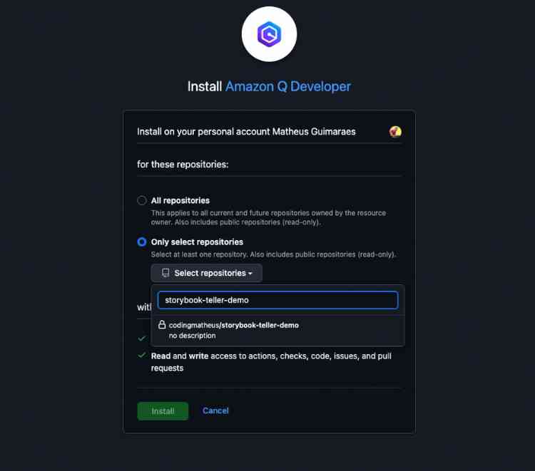 Amazon Q Developer now available in GitHub preview