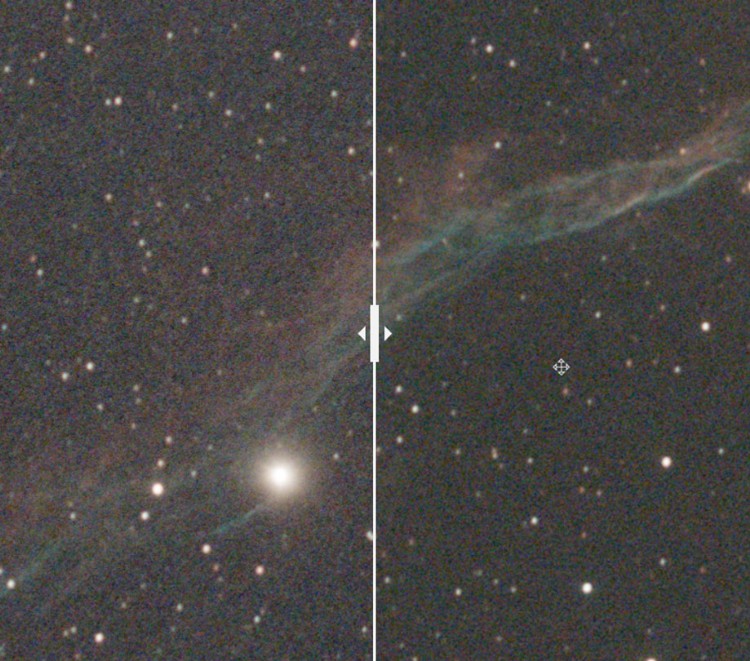 Vespera Pro can subtract calibration frames automatically