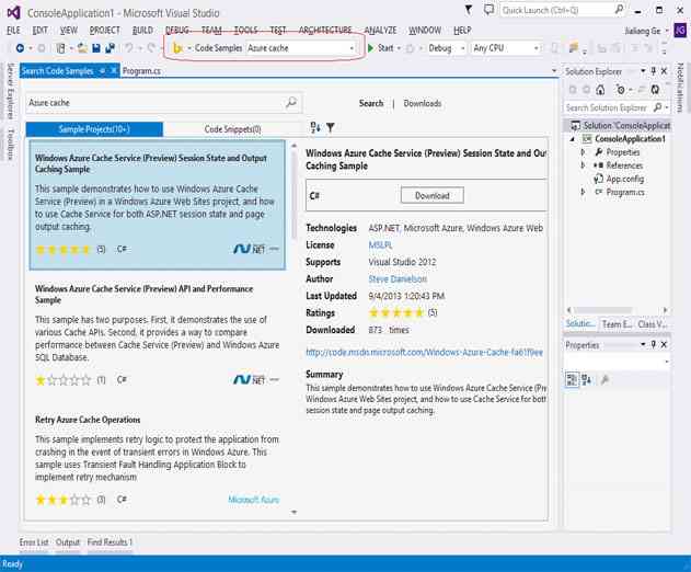Updates to Bing Developer Assistant for Visual Studio