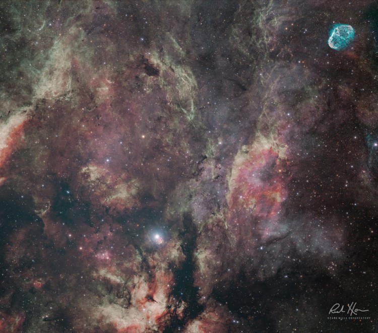 Crescent Nebula and friends