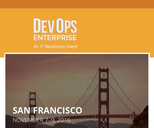DevOps Enterprise Summit 2016 Dates Announced