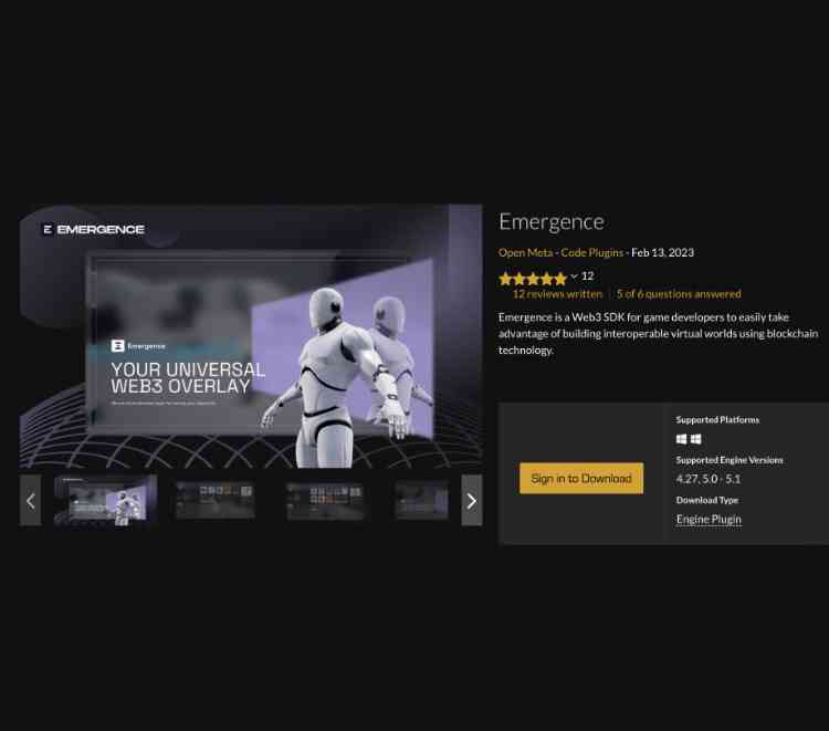 Emergence web3 SDK for game developers from Crucible