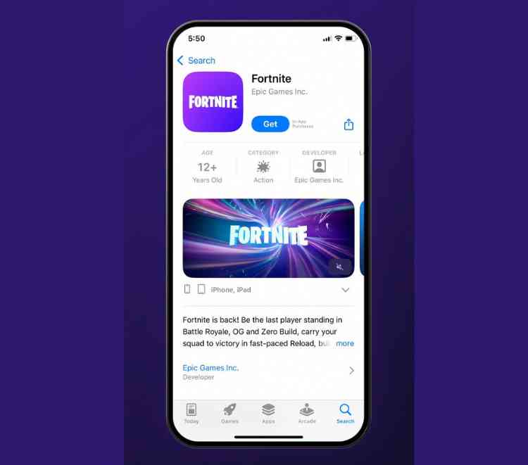 Fortnite returns to iOS