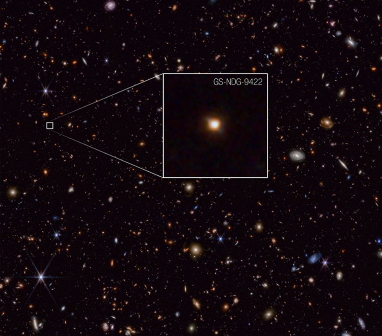Galaxy 9422 spotted by NASA JWT could be a missing link