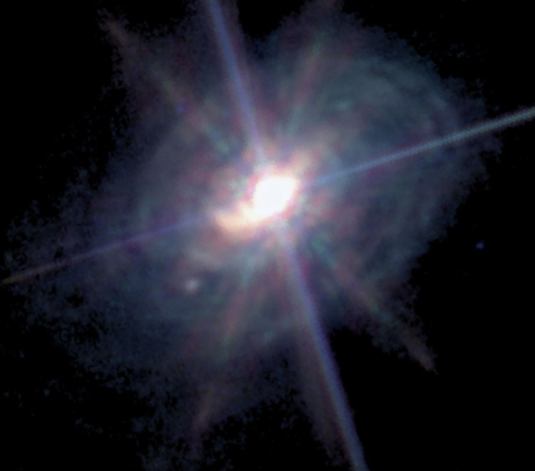 JWST reveals dust in a galaxy 70 million light years away