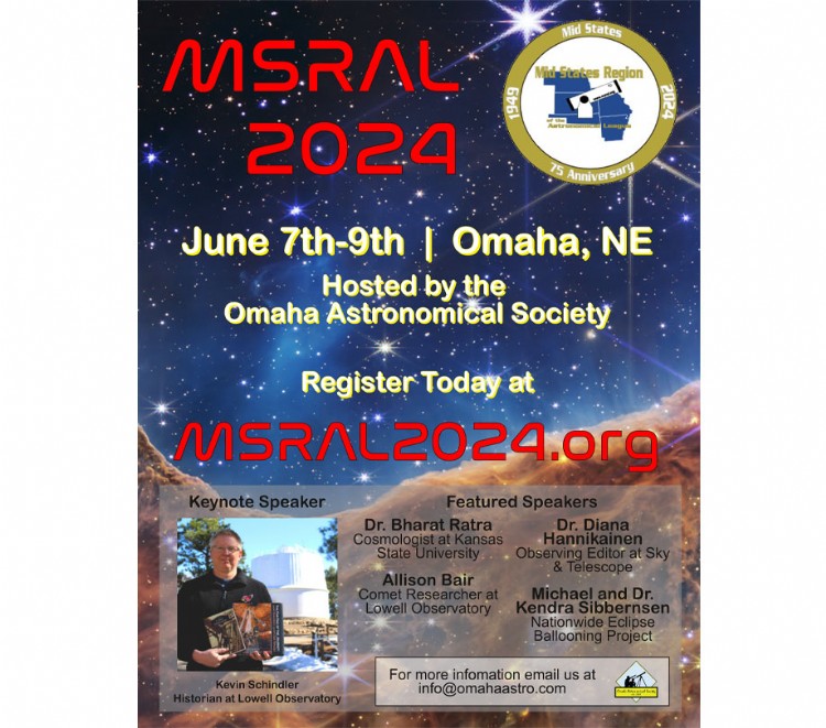 MSRAL 2024 conference hosted by Omaha Astronomical Society
