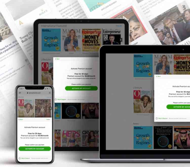 Subscribing to publications with carrier billing made possible