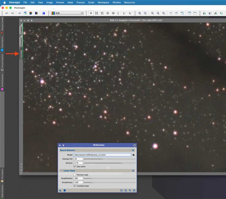 PixInsight MLDenoise Technology Preview for macOS ARM64 Released