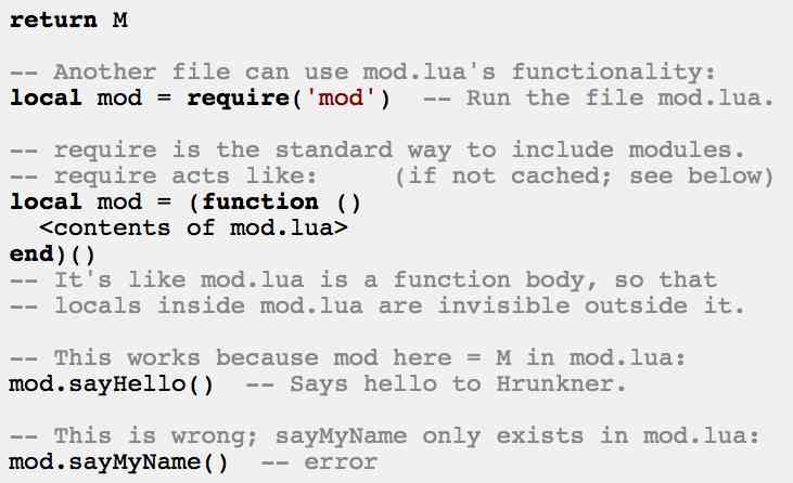 Learn LUA in 15 minutes