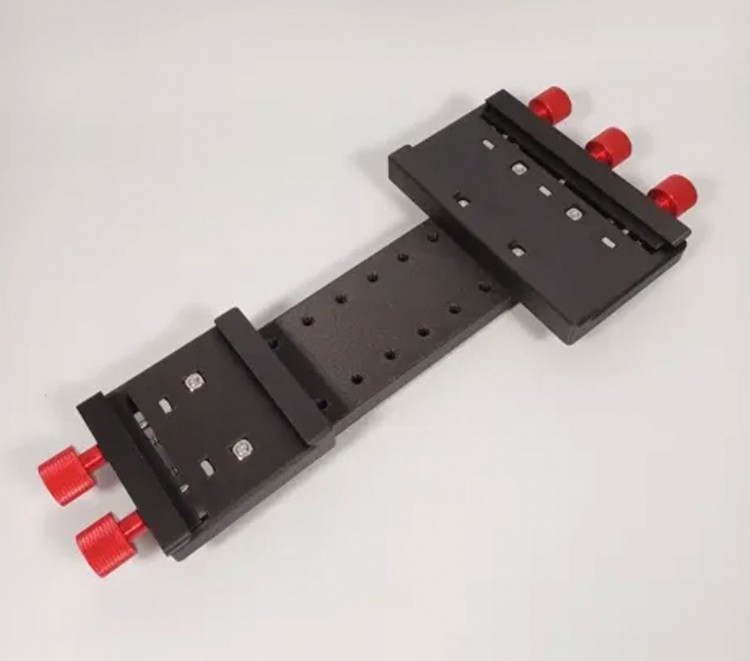 Side-by-side dovetail plates and saddles from Rouz Astro