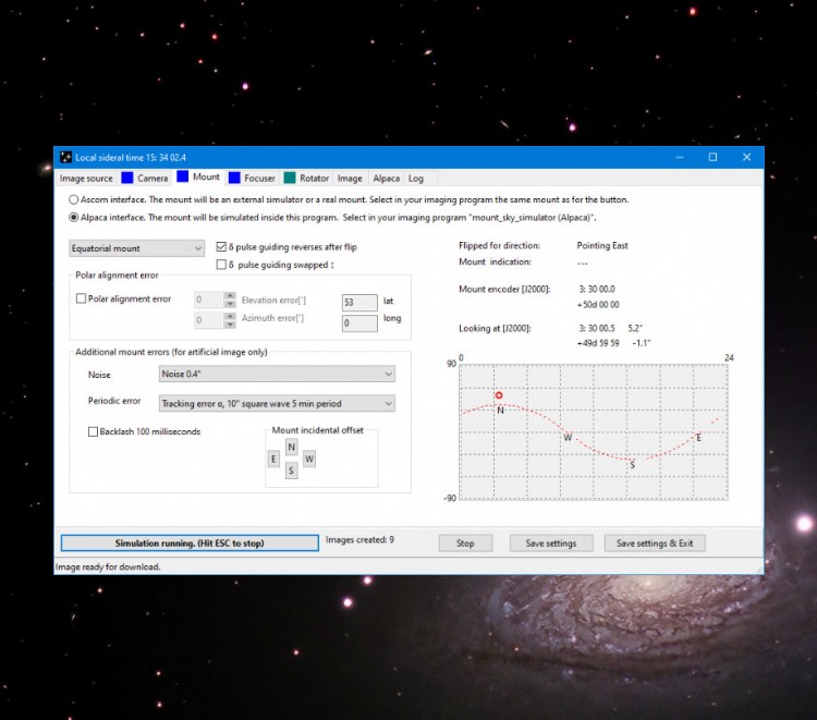 Sky Simulator for Ascom and Alpaca version 3.0.0 RC2 has been released