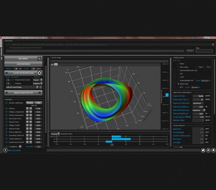 Telescope collimation software SkyWave AI updates