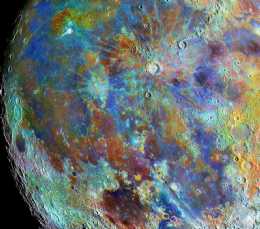 The colors of the moon