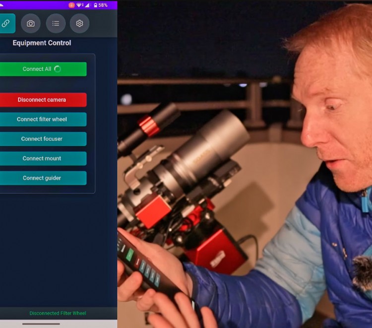 Touch N Stars interface for NINA