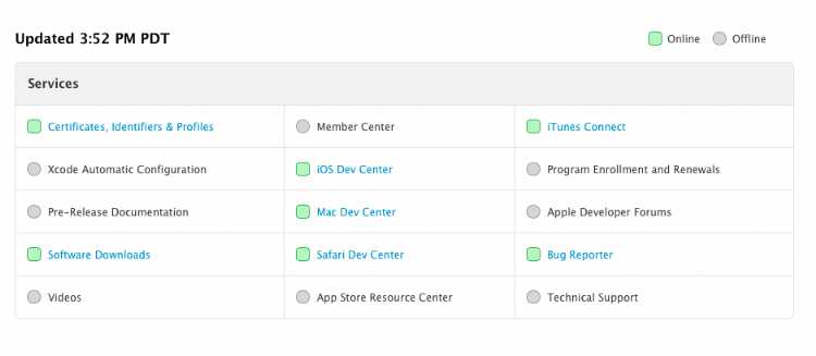 Many Apple Developer Services Return