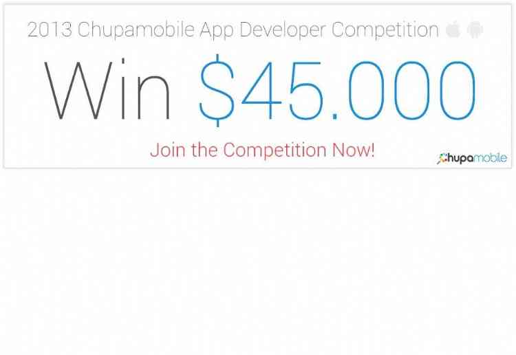 Chupamobile Launches a $45,000 prize App Developing Competition