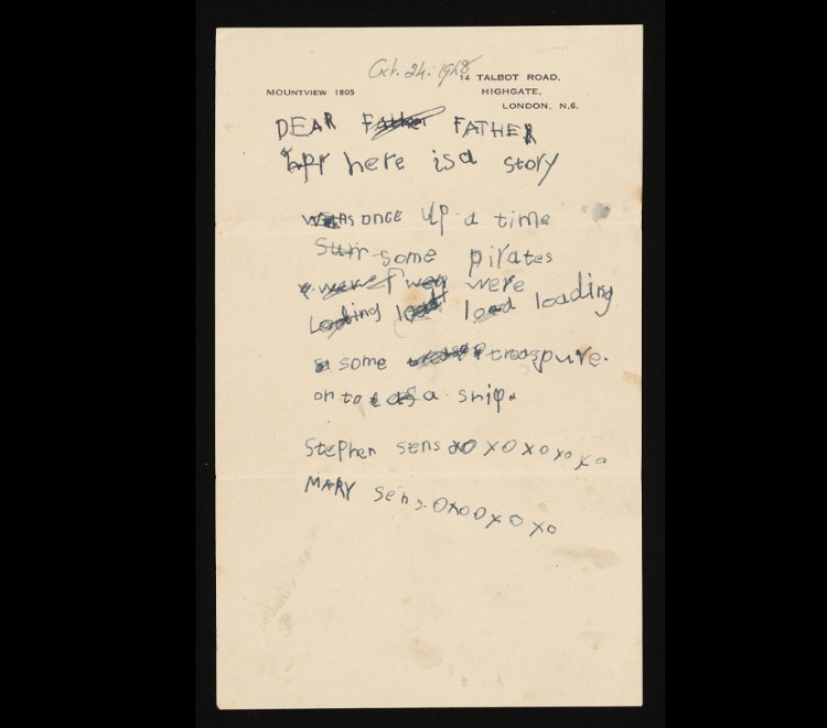 A letter written by a young Stephen Hawking to his father