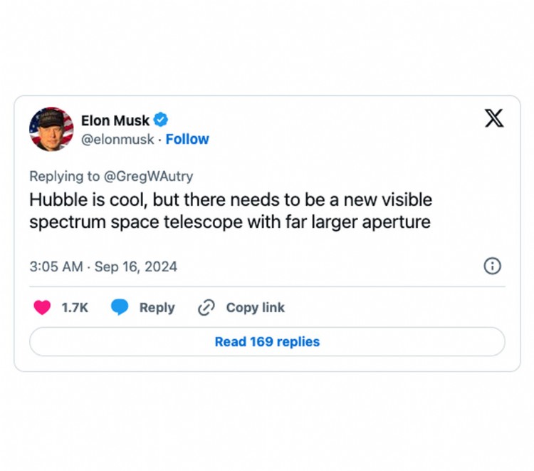 A new visible spectrum space telescope