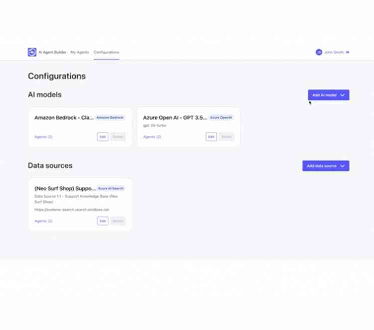 AI Agent Builder key features
