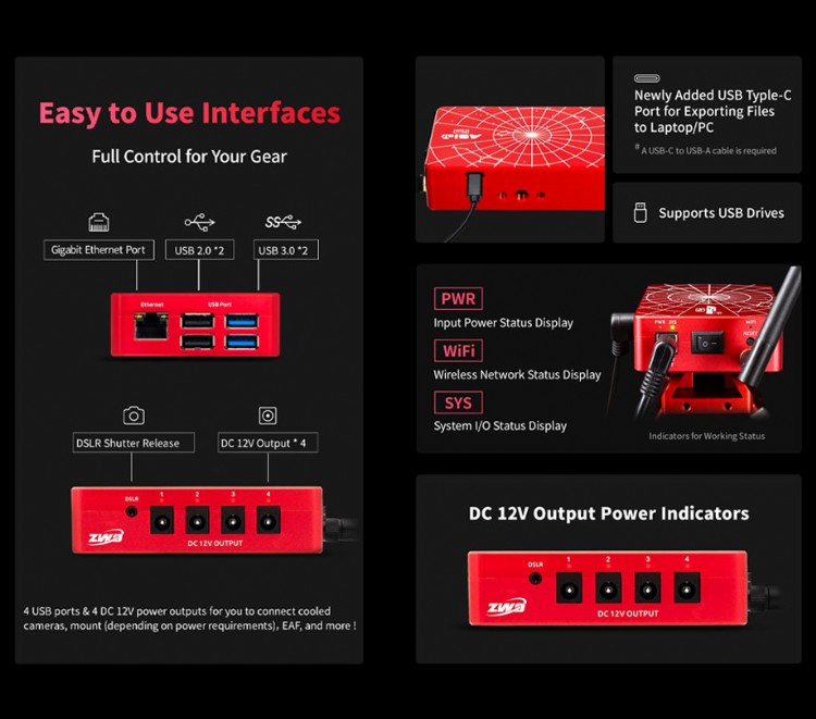 ASIAIR Plus 256g interfaces