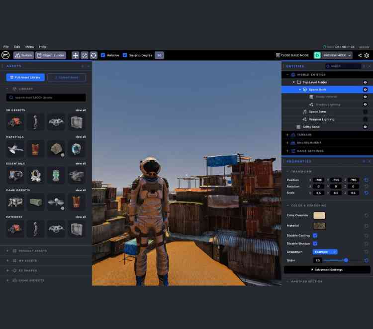 All in one game and game development platform