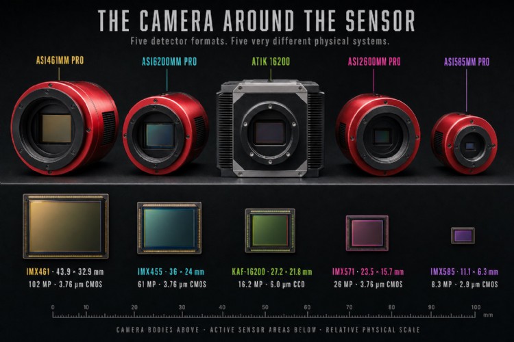 Astronomy Camera Sensor sizes vary greatly ScopeTrader