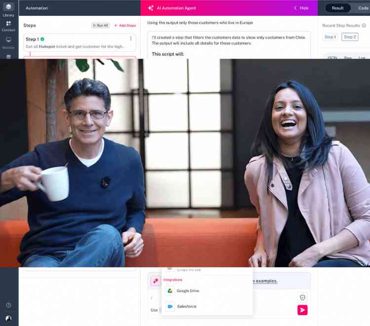 Ben Rigby and Charanya Kannan from Pinkfish AI