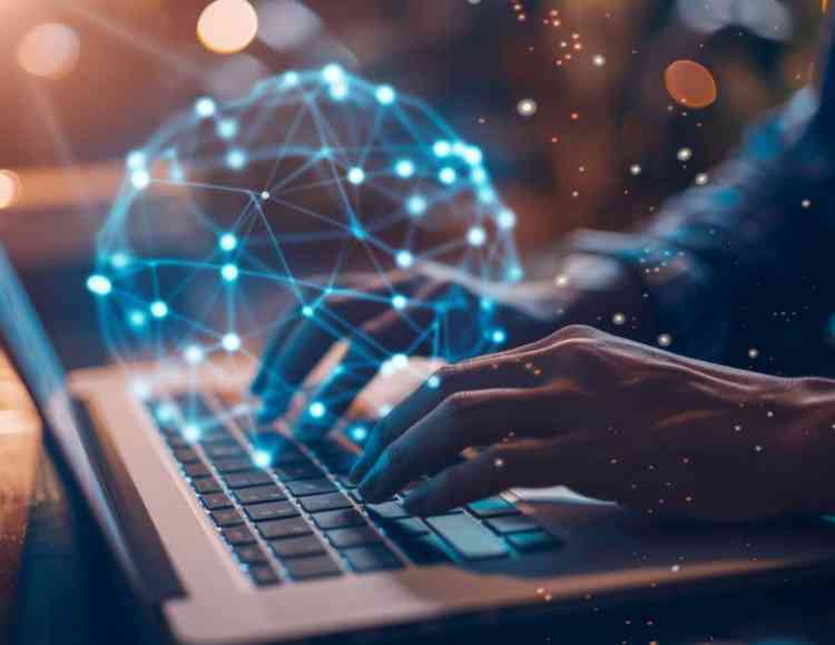 Developer using AI models in production representation