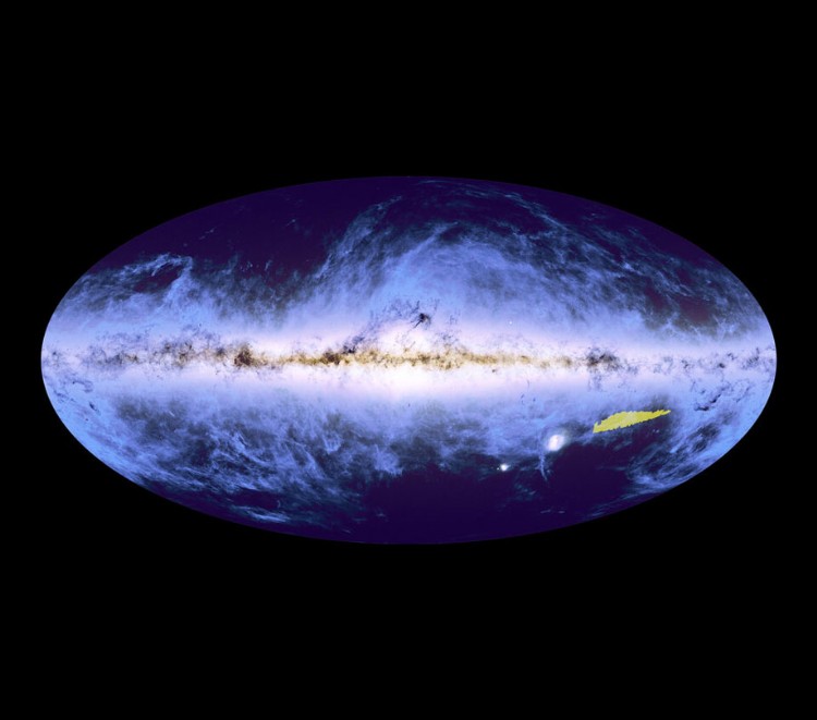 Euclids mosaic on Gaia and Planck sky map