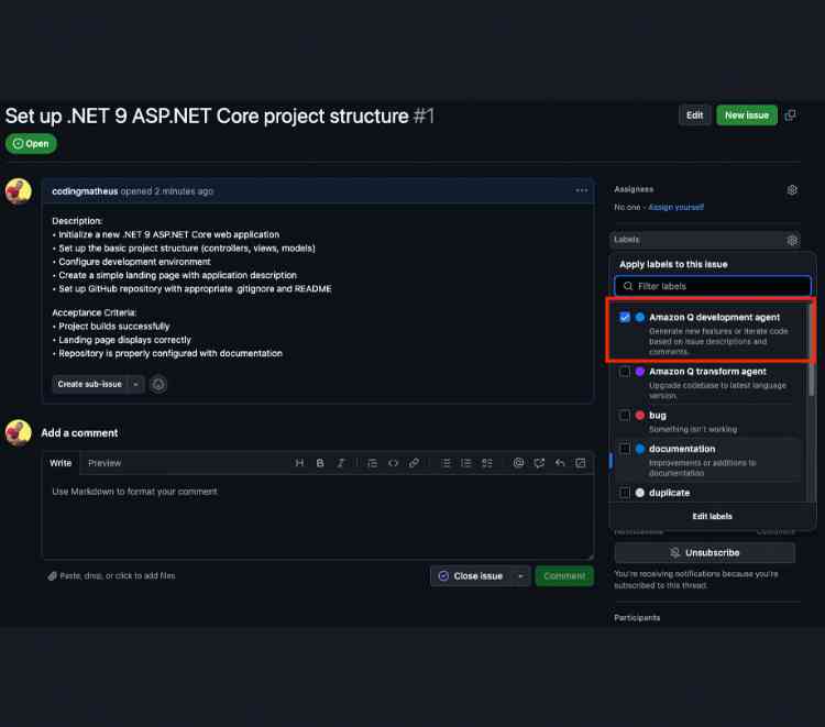 Feature Development with Amazon Q Developer