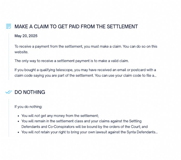 File a claim to receive payment