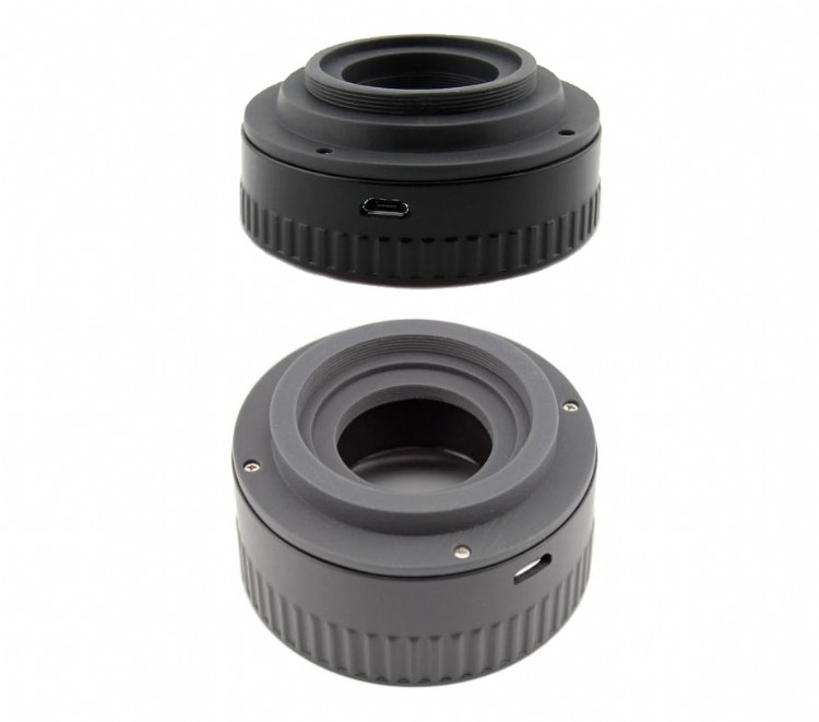 Full electronic control of autofocus and aperture via a USB port