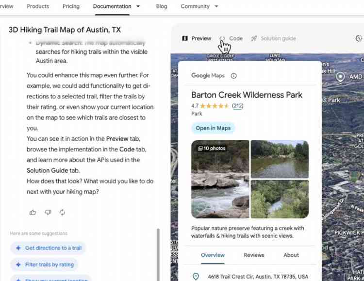 Google Maps Builder Agent Example