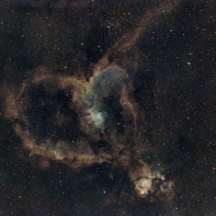 Heart And Soul Nebulae By Richard Harris With Seestar S 50 Pro