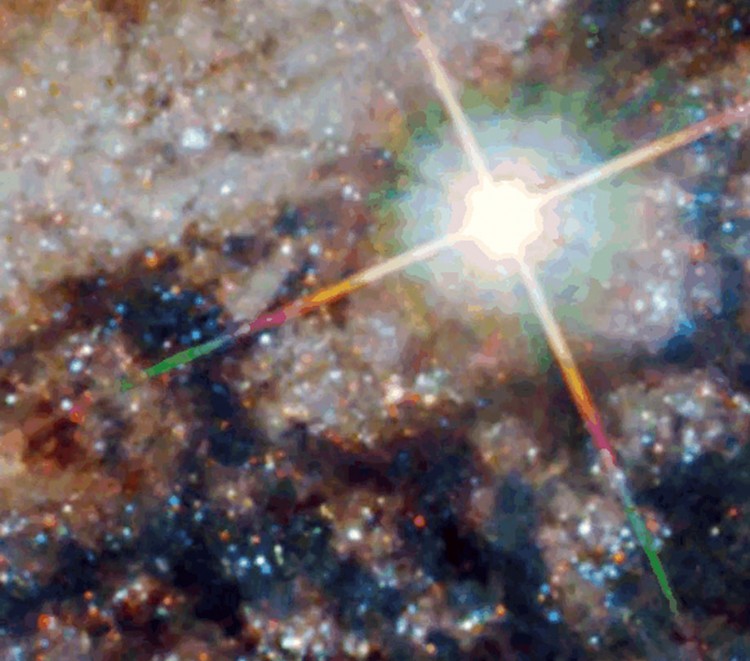 Hubble saw a star exploded before its eyes