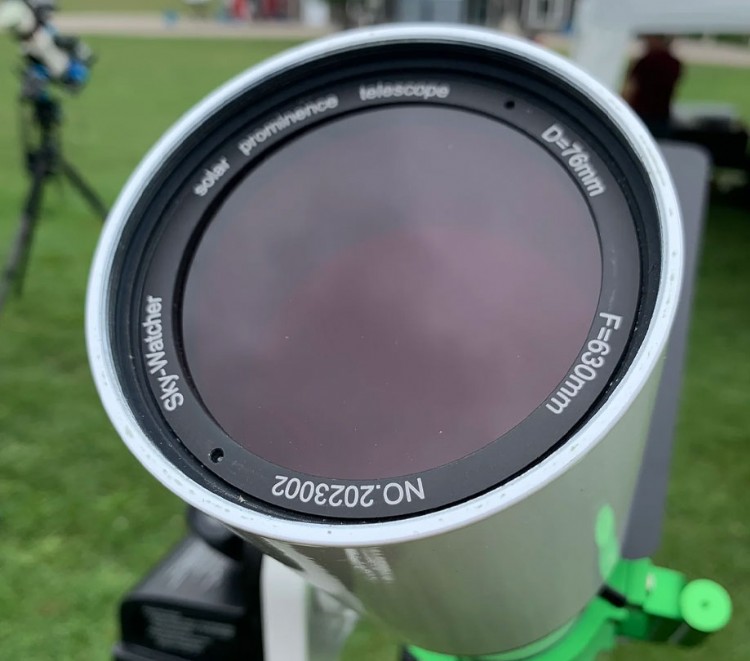 Integrated Heliostar solar finder tube rings and carry handle