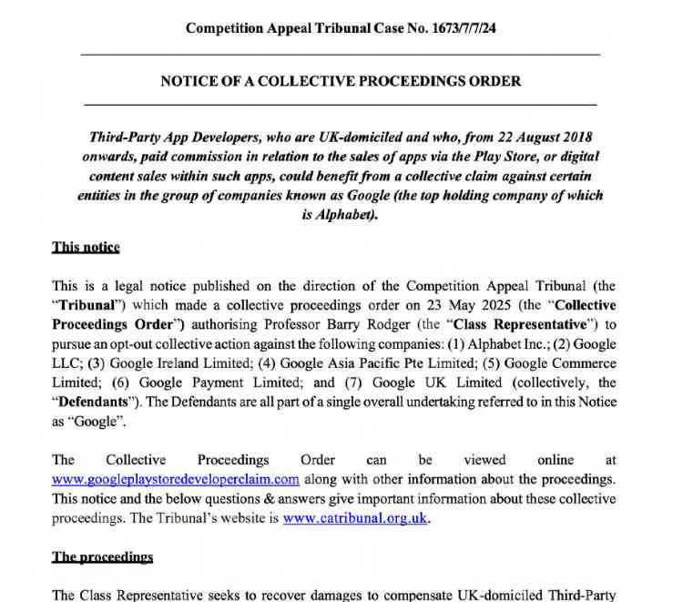 Legal action against Google can proceed to trial